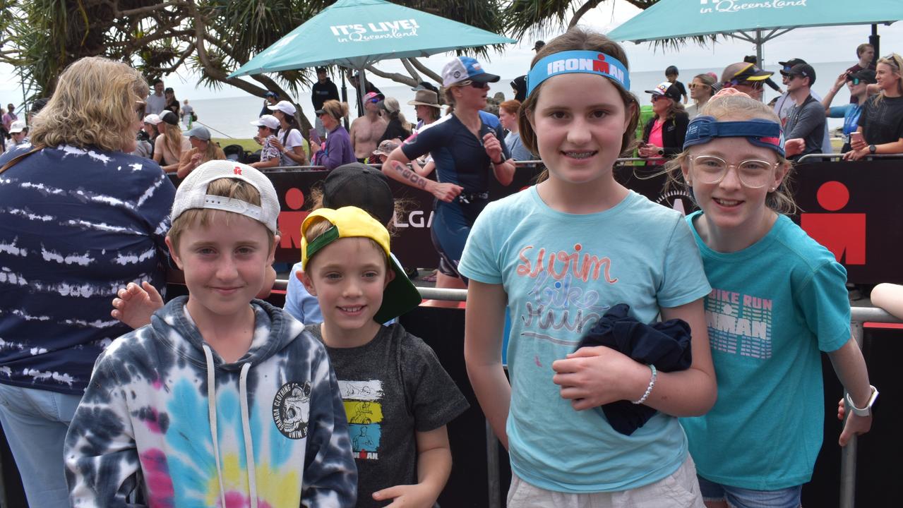 Leo, Zack, Livvy and Bea at the Sunshine Coast Ironman 70.3 at Mooloolaba 2022.