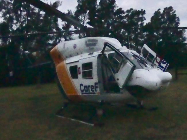 CareFlight were called to the semirural property in Arcadia. Picture: CareFlight