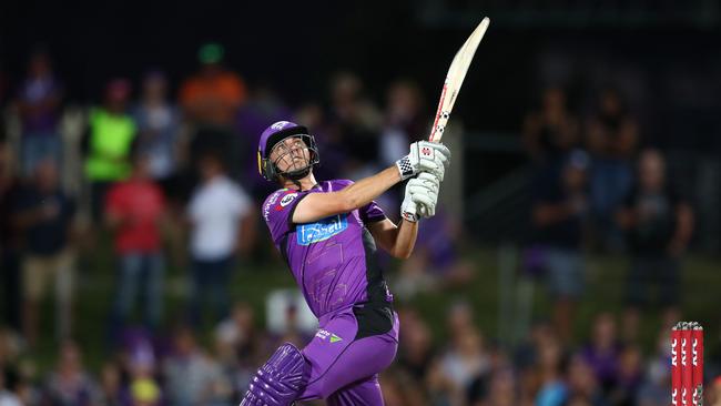 Simon Milenko of the Hurricanes bats during the Hurricanes v Renegades Big Bash League Match at Blundstone Arena on February 07, 2019 in Hobart, Australia. (Photo by Scott Barbour/Getty Images)