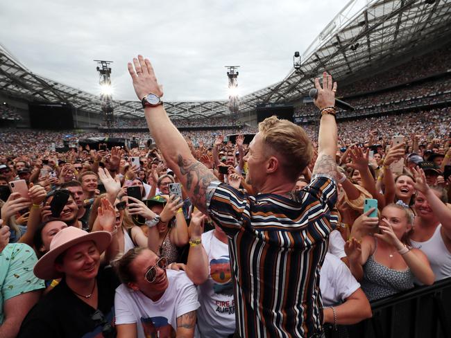 Concertgoers could be required to provide COVID-19 vaccination and test records if a “potential plan” by Ticketmaster eventuates. Picture: Getty Images