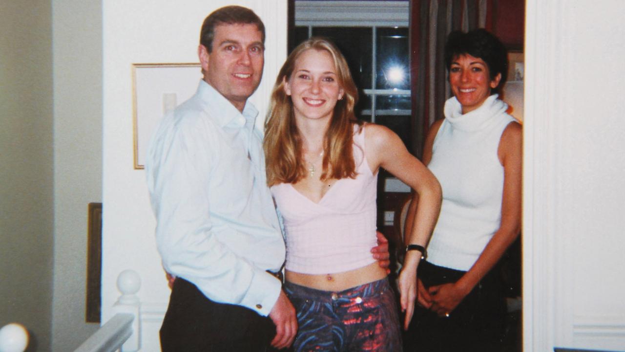 Prince Andrew and Virginia Roberts at Ghislaine Maxwell's townhouse in London, Britain on March 13 2001 Picture: Florida Southern District Court/Supplied