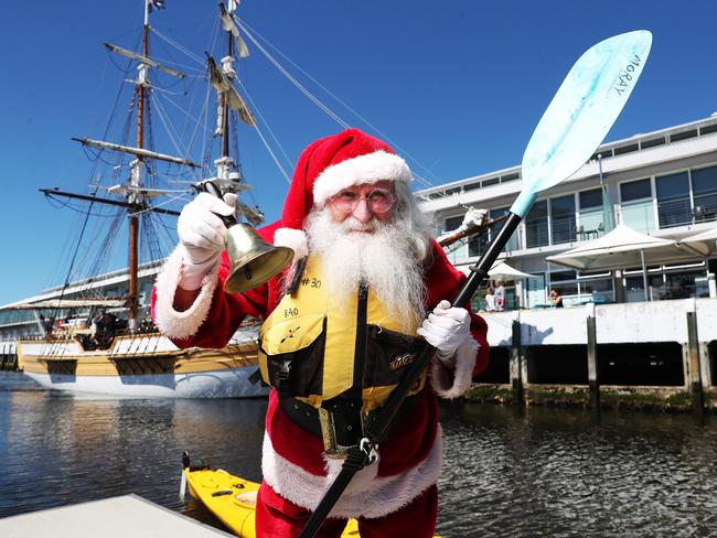 Santa. Tourism Australia campaign with a Tasmanian focus to get interstate visitors back when our border opens up again on December 15th. Picture: Nikki Davis-Jones