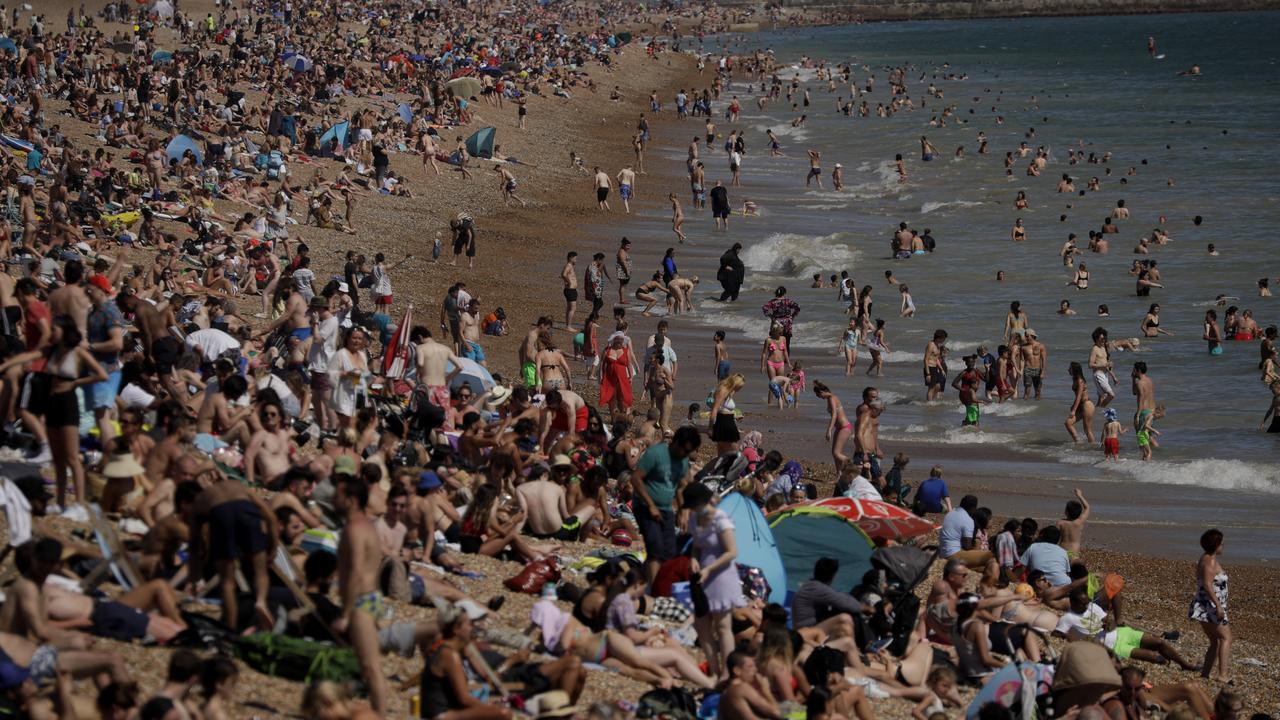 Images from Brighton beach in the UK this week show that complacency can easily set in. Picture: AP Photo/Matt Dunham.