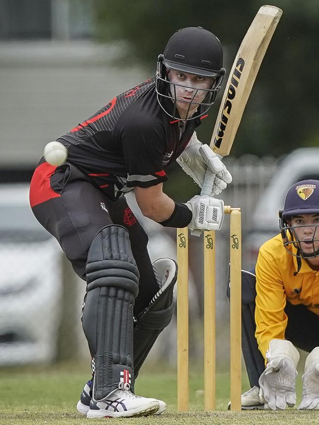 Liam Molloy batting for Essendon. Picture: Valeriu Campan