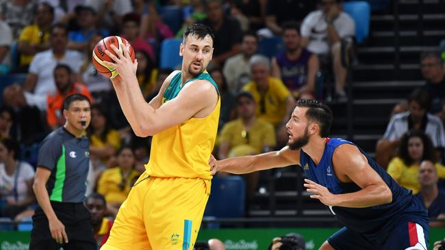 Andrew Bogut starred in Australia’s opening Olympic match against France.