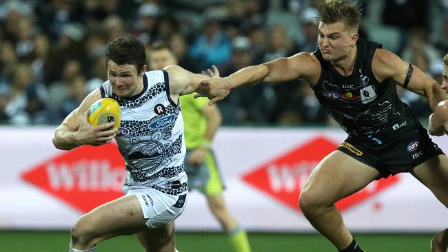 Patrick Dangerfield was the difference against Port Adelaide. Picture: Wayne Ludbey