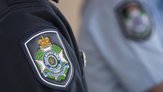 Queensland Police Service badge on uniform, Monday, July 27, 2015. Photo Kevin Farmer / The Chronicle