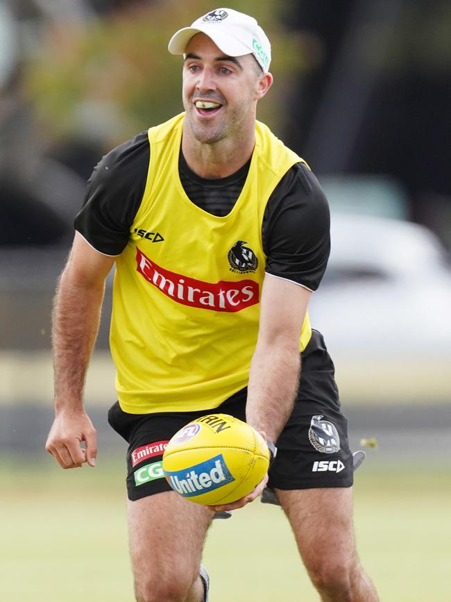 Steele Sidebottom is happy being back on the training track.