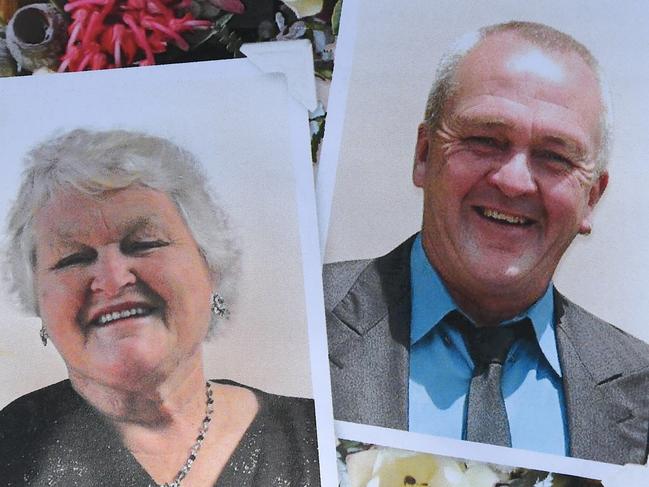 Funeral for Mary Lockhart and her son Greg Holmes (two of the three murdered in Wedderburn).