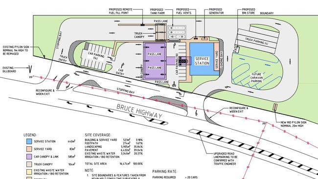 Development plans reveal the Chevron service station project at Coningsby in the Farleigh district north of Mackay. Picture: Supplied