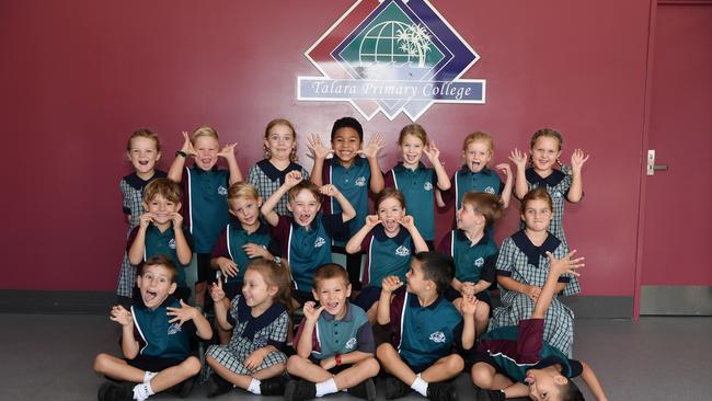 MY FIRST YEAR: Funny faces. Talara Primary College Preps. Picture: Patrick Woods.