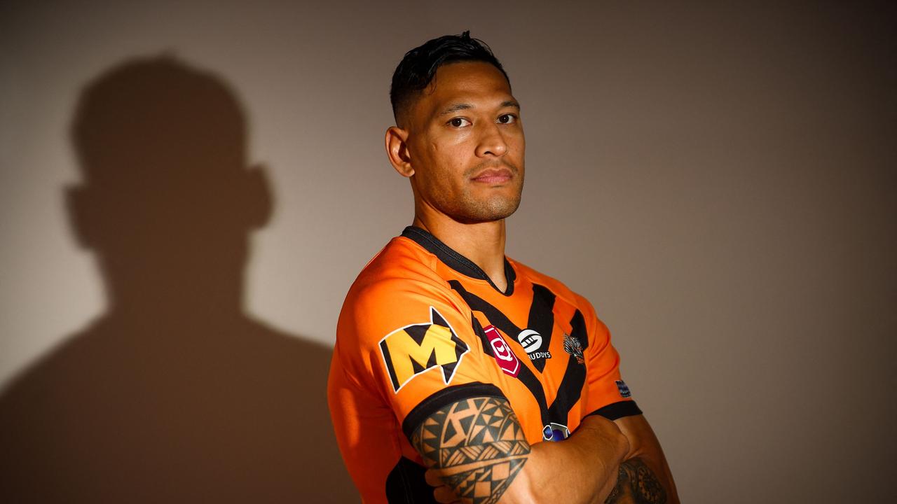 Controversial rugby star Israel Folau. (Photo by Patrick HAMILTON / AFP)