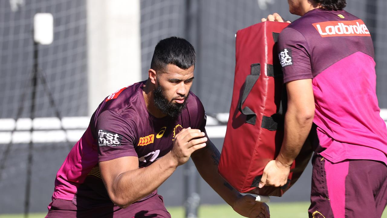 The Broncos are shocked by Haas’ release request, given reports he has never been happier with training. Picture: Liam Kidston