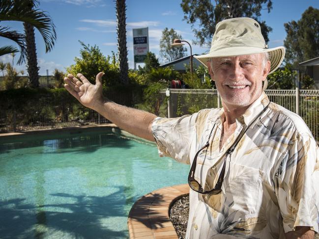 Monte Olsen of Kin Kora Village Caravan and Residential Home Park is frustrated by border closures preventing the usual influx of travellers from Victoria and NSW. Photo Luka Kauzlaric / The Observer