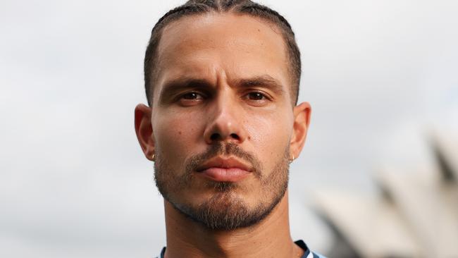 SYDNEY, AUSTRALIA - JANUARY 11:  Jack Rodwell of Sydney FC poses during an A-League media opportunity ahead of Unite Round, at Hickson Road Reserve on January 11, 2024 in Sydney, Australia. (Photo by Matt King/Getty Images for APL)