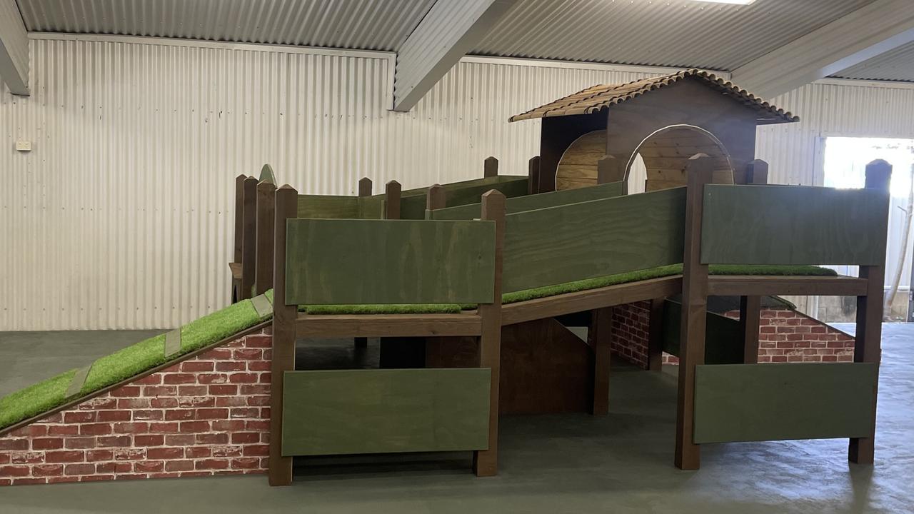 The dog play equipment at Waggy Warehouse was custom designed for the business. Photo: contributed