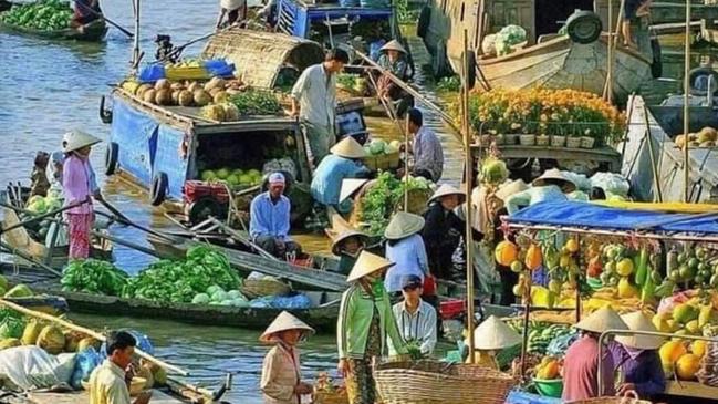 Vibrant communities live on the water along the Mekong.