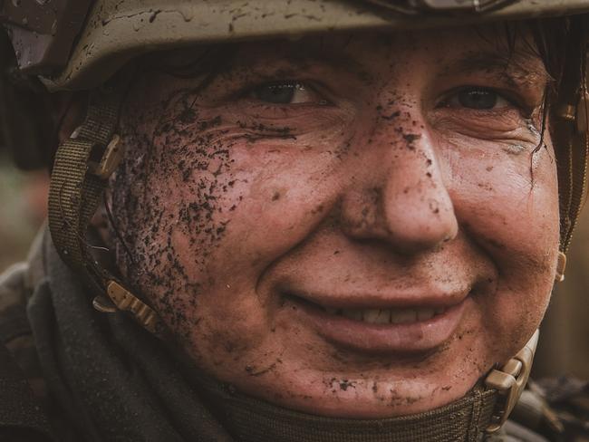 The women battled through mud, smoke and water to earn the right to operate on the frontline. Picture: Ercin Erturk/Anadolu Agency via Getty Images