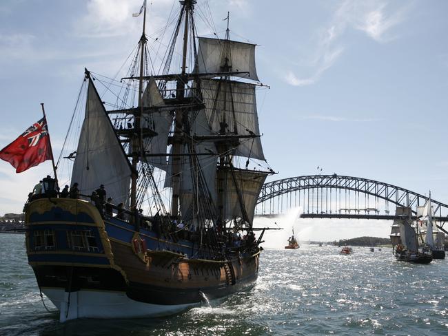 The Tall Ships Race on Sydney Harbour.