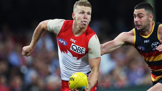 Dan Hannebery has played just 11 games this season. Picture: Phil Hillyard