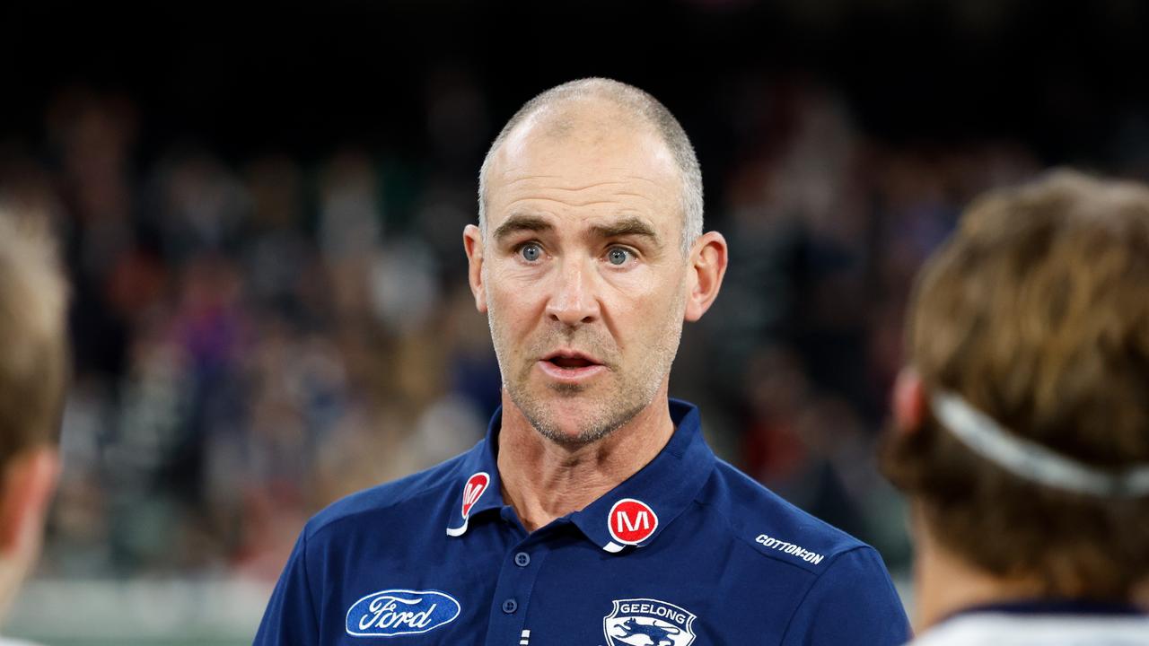 Steven King appears to be in the box seat. Photo by Dylan Burns/AFL Photos via Getty Images