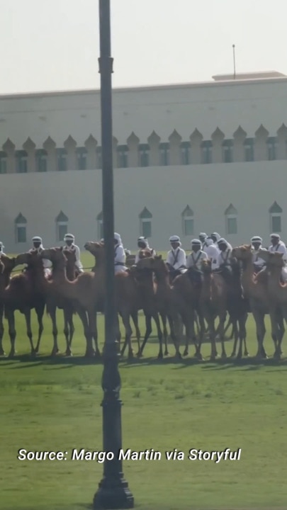 Trump given extravagant welcome in Qatar