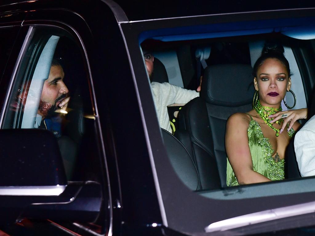 Drake and Rihanna leave a 2016 MTV Video Music Awards After Party at Up  Down in New York City. Picture: Getty