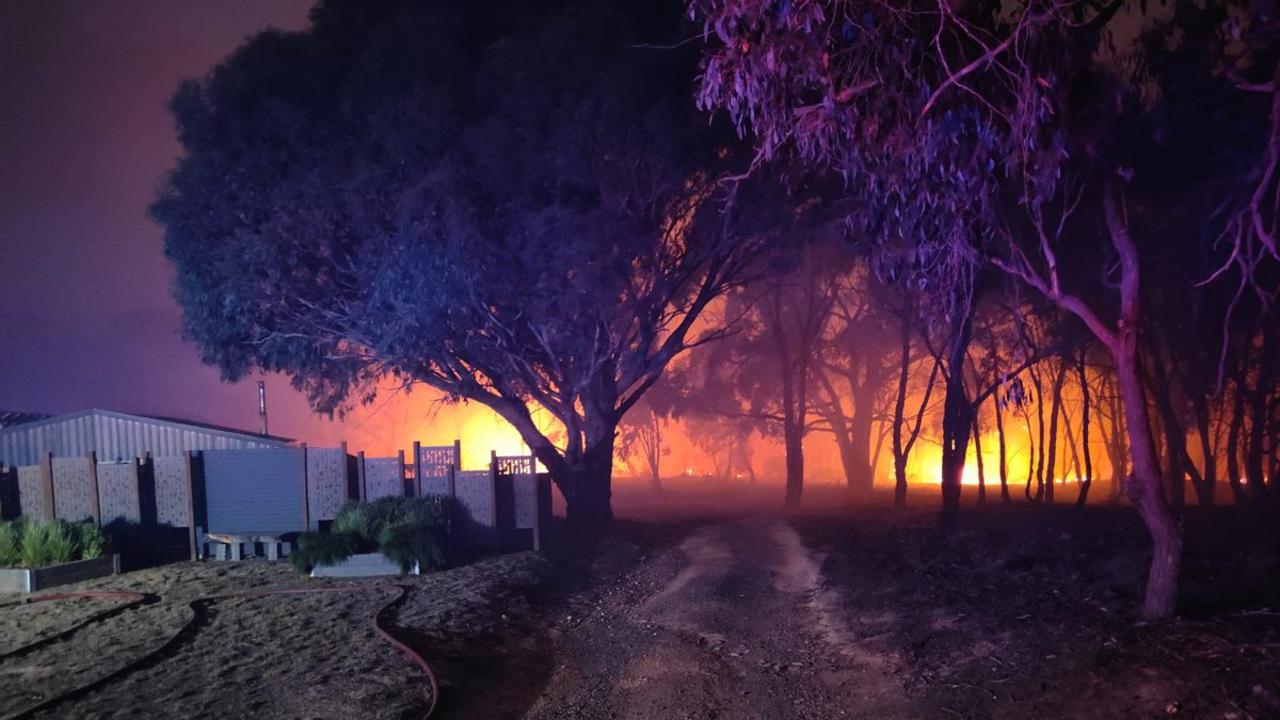 Emergency response to the large bushfire which started on Thursday at Bayindeen is still underway, with emergency warnings out from Beaufort all the way up to Glenlofty and Mount Avoca. Picture: Sebastopol Fire Brigade - CFA