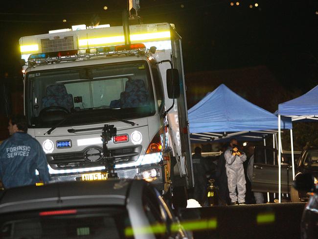 The crime scene outside of Michael McGurk’s home in 2009.