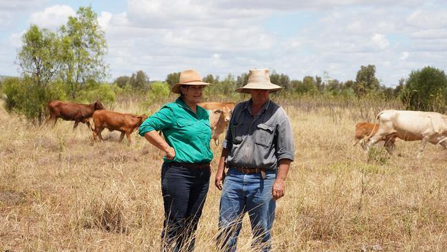 Meagan and Andrew Lawrie at their Moora Plains property. Picture: Supplied