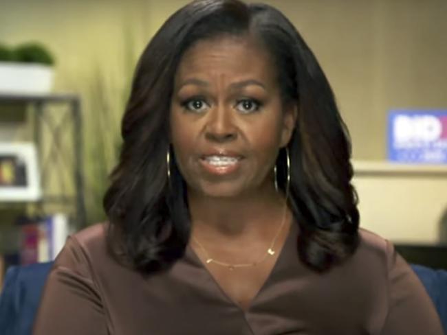 The online broadcast of the Democratic National Convention saw former US First Lady Michelle Obama suggest that people should not vote for candidates who “have no chance at winning.” Picture: AFP