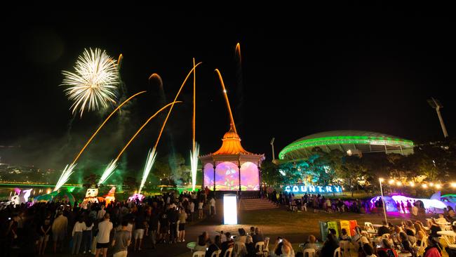 Fireworks at the Aus Lights on the River event in Adelaide CBD on Thursday night, January 25th cancelled because of weather conditions. Pictured on Jan 26th 2023. Picture: Ben Clark