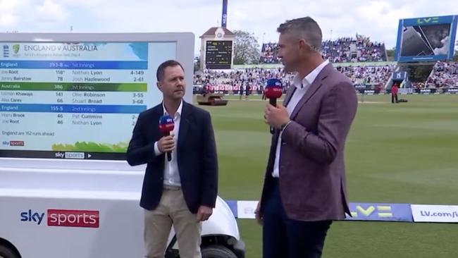 Ricky Ponting wasn’t letting Pietersen get away with anything.