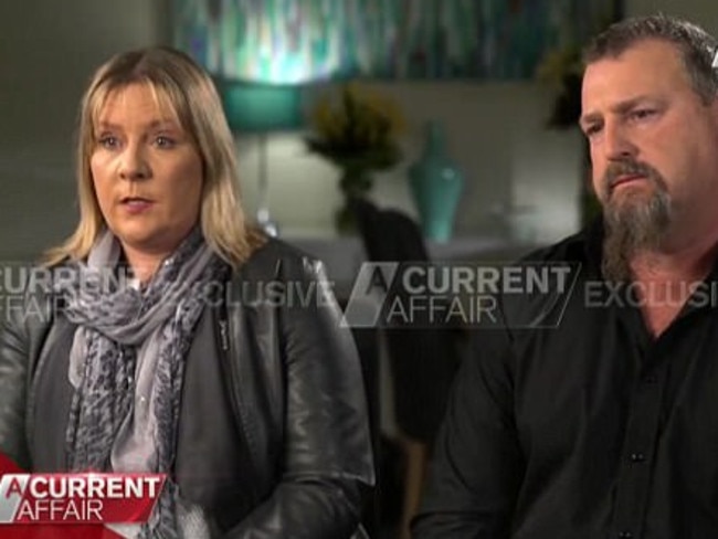 Todd and Carolyn Russell speak about their marriage breakdown with ACA's Tracy Grimshaw. Picture: Supplied