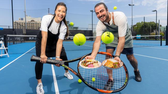 MasterChef Australia winner Diana Chan and Salamatea chef Hamed Allahyari are serving up a feast at this year's Australian Open. Picture: Jason Edwards