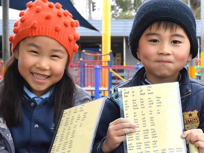 (XXX Please note: at the request of the school names of the students not be published, not even first names XXXX) Students a tMount View Primary in Glen Waverley are having outdoor classrooms, Thursday, Sept. 7, 2017.  (Picture/Andy Brownbill)