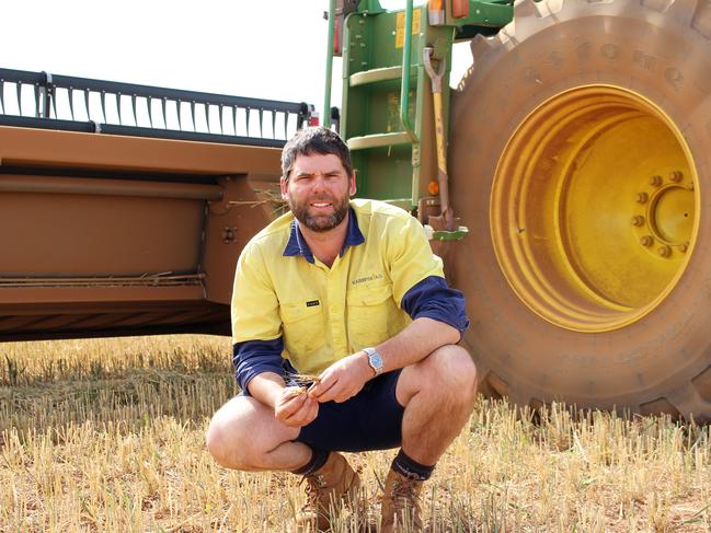 Tristan Baldock on his farm near Buckleboo in South Australia.