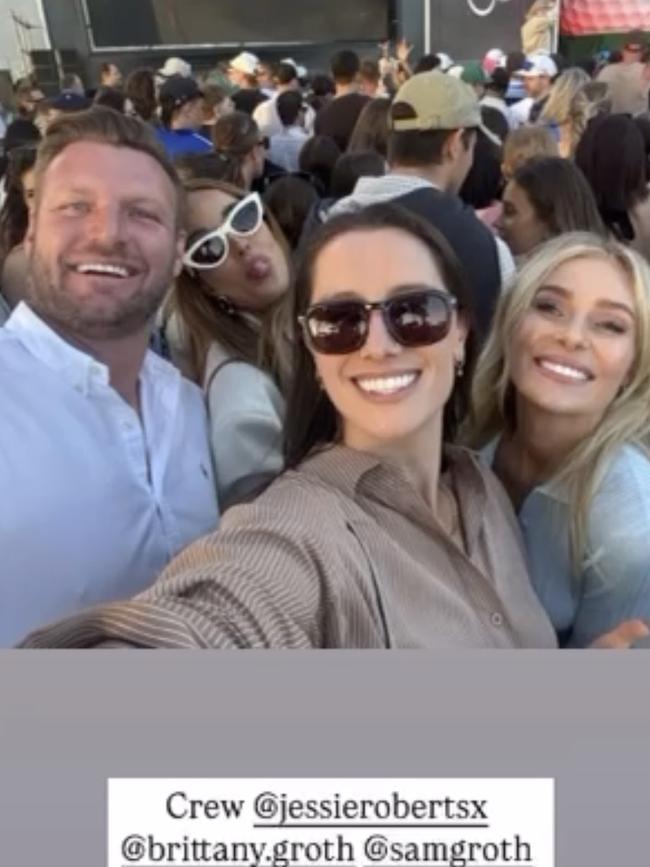 Sam Groth and his wife at the LIV Golf in Adelaide. Picture: Supplied