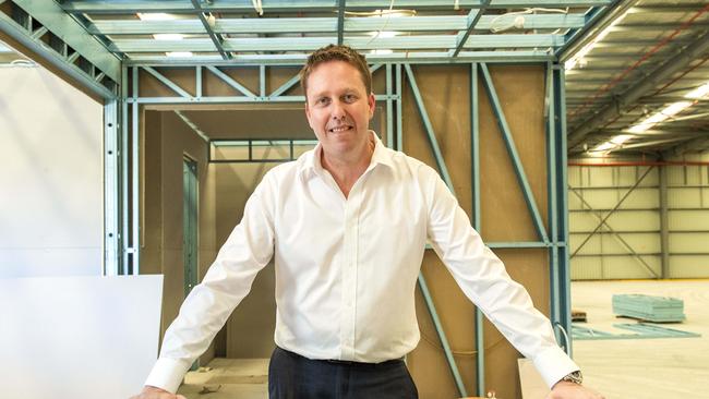 Volo Homes director Garrick Bull pictured at their Yatala factory. Picture: Richard Walker