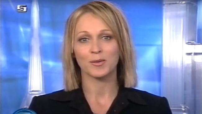 A screengrab of former high-profile Australian journalist Tracey Curro presenting National Nine News Melbourne in the early 2000s.