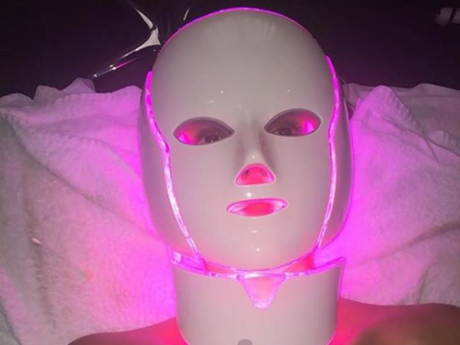 Jessica Alba and the $3000 Opera LED light mask.