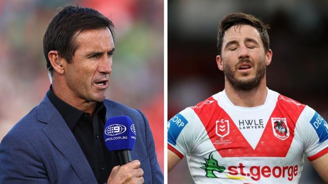 Andrew Johns says Ben Hunt may have played his last game for the Dragons. Photo: Getty Images