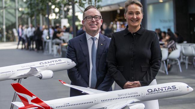 After four months in the wings, Vanessa Hudson will finally take the reins from Alan Joyce as Qantas CEO. Picture: NCA NewsWire / Christian Gilles