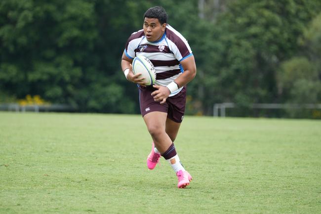 Kingbenjamin Swirling. TAS First XV rugby action between St Paul's and John Paul College.