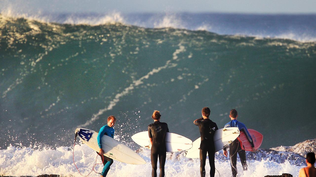 Massive winter swell rolls in at Snapper Rocks Photo Scott Powick