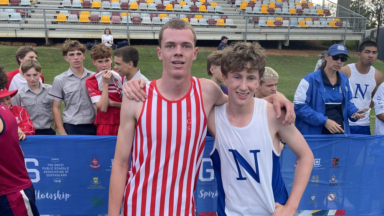 Sam Wilson, left, and Arlen Norris had a great race.