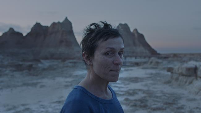 OSCARS 2021.  Frances McDormand in the film NOMADLAND, directed by Chloe Zhao.