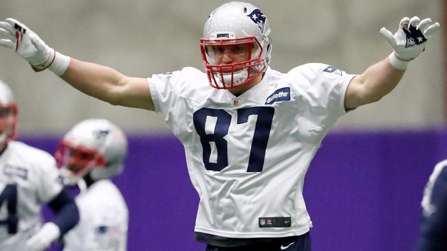 Rob Gronkowski during training. Picture: Getty Images.