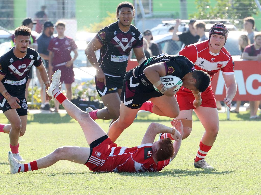 Palm beach Currumbin SHS v Marsden SHS, Wynnum Manly Leagues Club. Picture: Liam Kidston