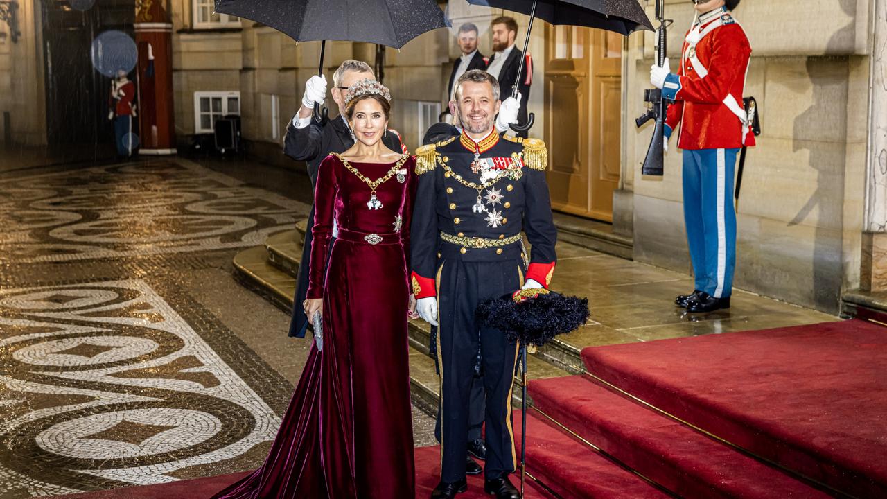 Crown Princess Mary of Denmark and Crown Prince Frederik of Denmark arrive at Amalienborg Palace for the traditional new year reception on January 1, 2024. Picture: Patrick van Katwijk/Getty Images